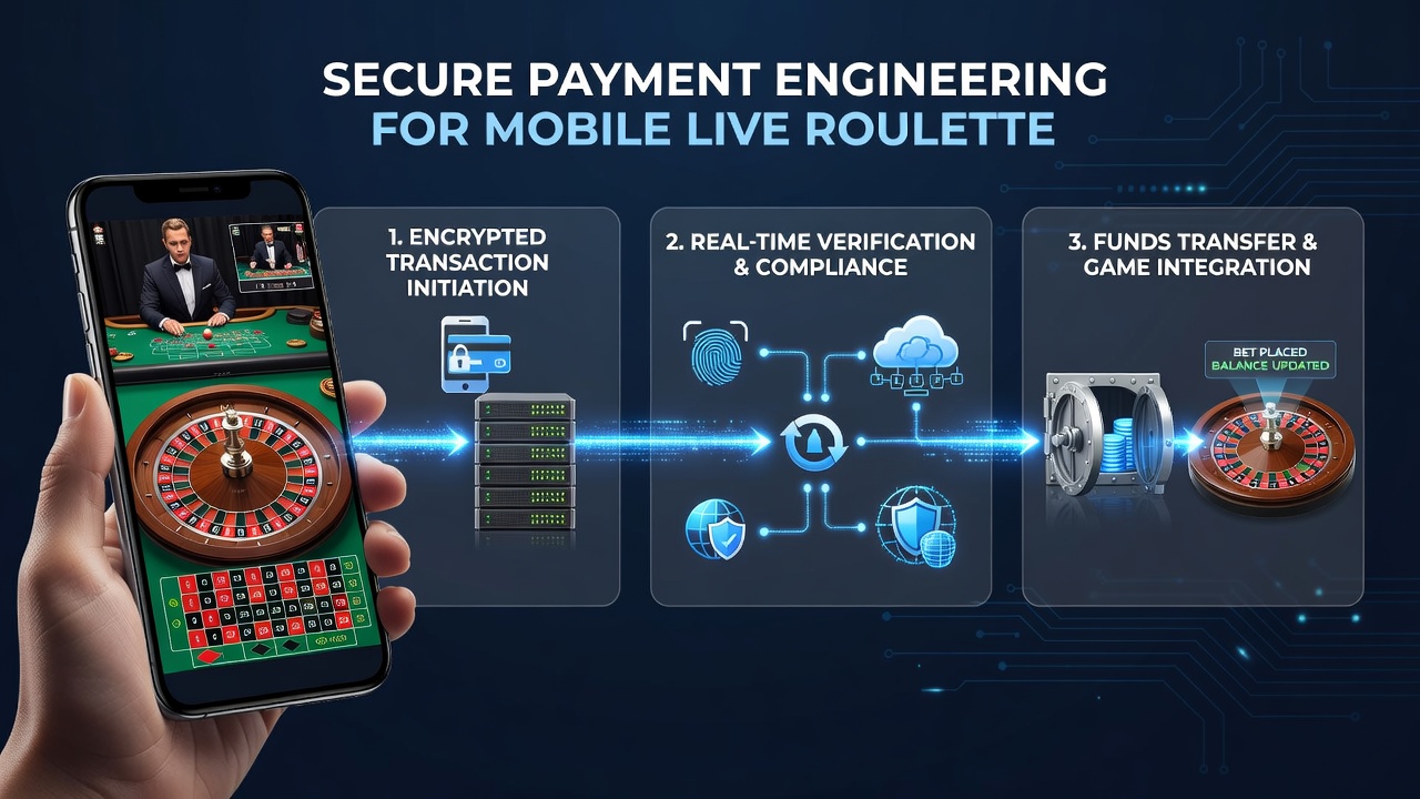Mobile device screen displaying live roulette table with secure payment confirmation overlay